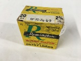 Remington 20 ga. 2 3/4 in. (empty box)