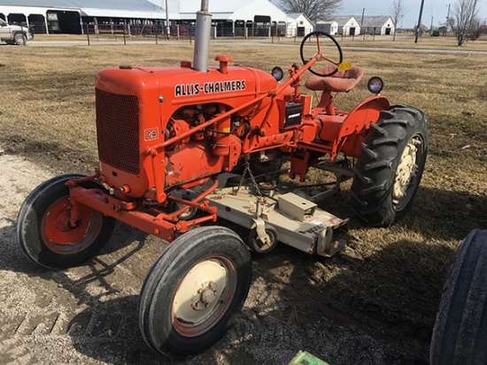 AC CA with Woods L59 Belly Mower, runs good (Consigned by Louise and the late Bill Bash)