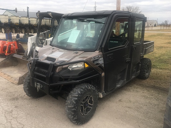 2017 Polaris Ranger 1000 XP Crew, Power Steering, Full Hard Cab, Heat, Winch, 16,500 miles