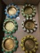 (6) Marble & Brass ashtrays, one marked World's Fair 1939