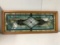 PICK UP ONLY -  Stained leaded glass window 4 ft x 19 in outside frame, nice condition