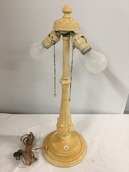 PICK UP ONLY -  23 in tall 2 socket heavy lamp base