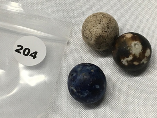 (3) 7/8 in. Marbles