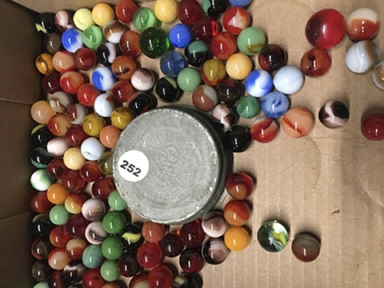 Assorted Marbles in Pint Jar