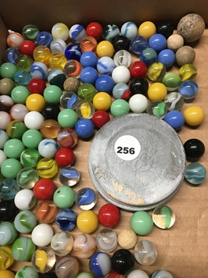 Assorted Marbles in Pint Jar
