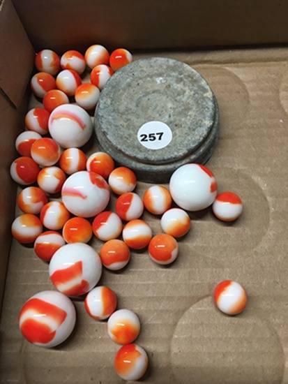 Assorted Marbles in Pint Jar