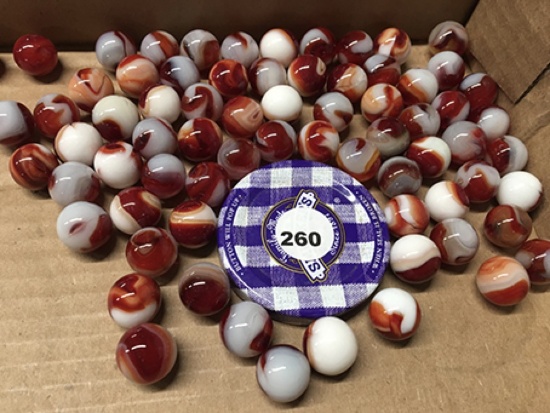 Assorted Marbles in Jelly Jar