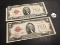 (2) 1928 $2 Red Seal Notes