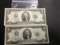 (2) 1976, 2003 $2 Bills