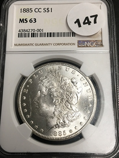 1885 CC Morgan Dollar NGC MS63