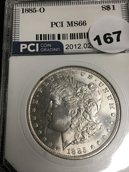 1885-O Morgan Dollar PCI MS66