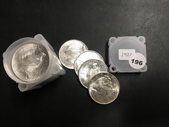 BU Roll of 1922 Peace Dollars (20 Coins)