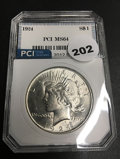 1924 Peace Dollar PCI MS64