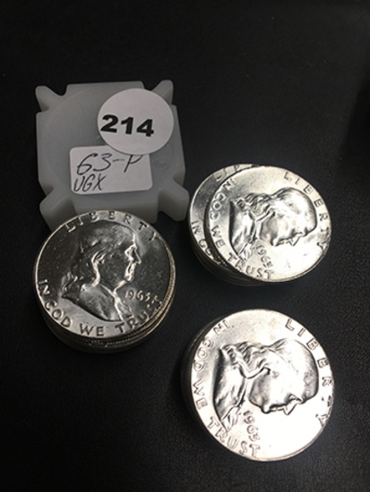 BU Roll of 1963-D Franklin Half Dollars