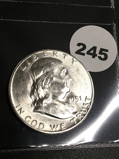 1951-S Franklin Half Dollar