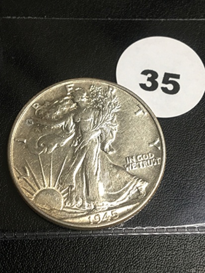 1945 Walking Liberty Half