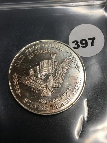 One Troy Ounce .999 Fine Silver Round