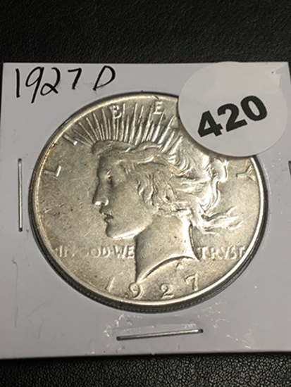 1927-D Peace Dollar