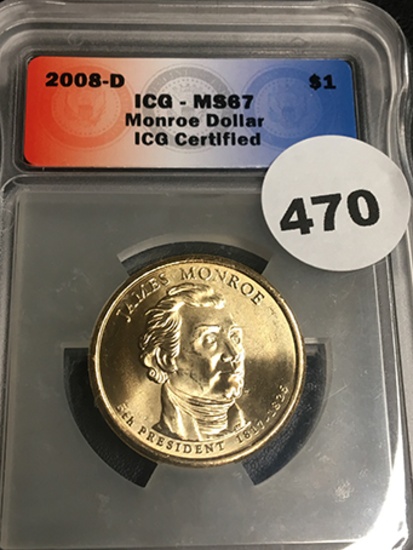 2008-D Monroe Dolar ICG MS67