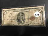 1929 $5 National Bank of Oklahoma Note