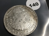 1805 Carolus IIII Dollar, Several Chopmarks