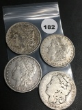 Lot of 4 1879, 80,82, 83 Morgan Dollars