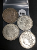 Lot of 4 1921 Morgan Dollars