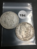 Lot of 2 1901-O Morgan Dollars