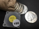 BU  Roll of 1922-S Peace Dollars (20 Coins)