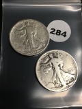 (2) 1918-S & 1920 Walking Liberty Half Dollars