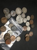 (7) SIlver Dimes, (15) Cents, No Date Walker