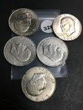 Lot of 5 Ike Dollars