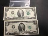 (2) 1976, 2003 $2 Bills