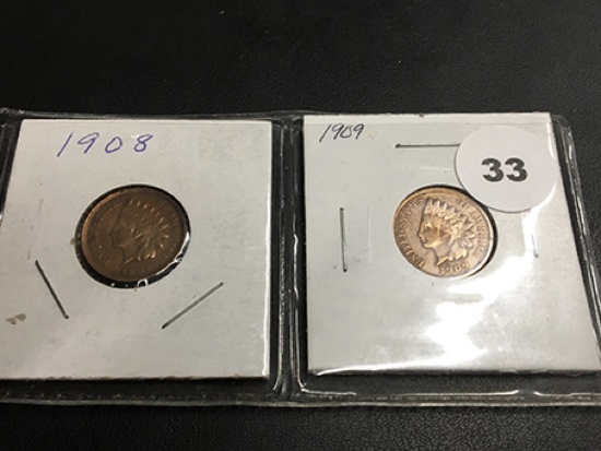 1908 & 1909 Indian Head Cent