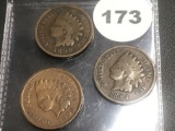 1896, 1894, 1906 Indian Cents