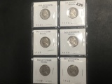(6) Jefferson Nickels