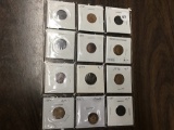 12-Indian Head Cents 1880-1887