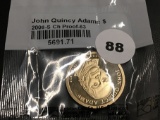 John Quincy Adams Dollar CH Proof 63