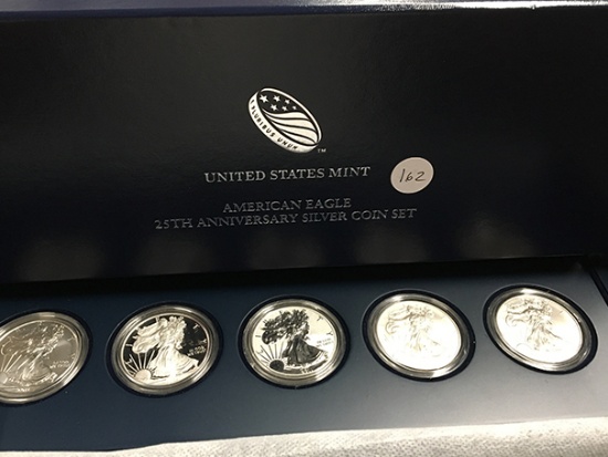 2011 5pc American Eagle 25th Anniversary Silver Coin Set