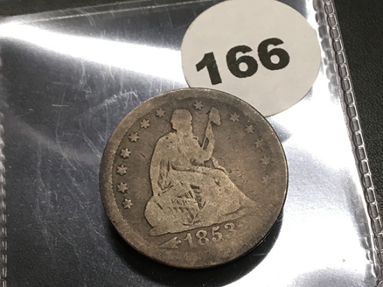 1853 Seated Liberty Quarter