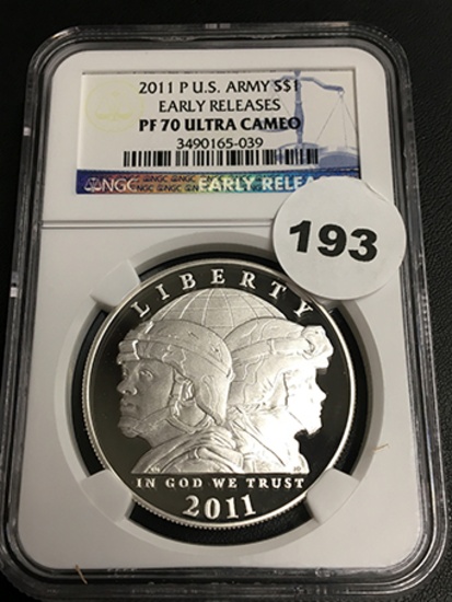 2011-P U.S. Army $1 Early Releases NGC PF70 Ultra Cameo