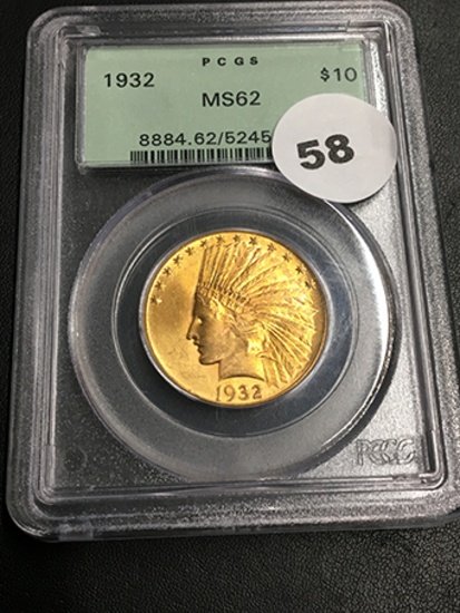 1932 $10 Indian Gold PCGS MS62