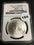 2011-S U.S. Army $1 Early Releases NGC MS70