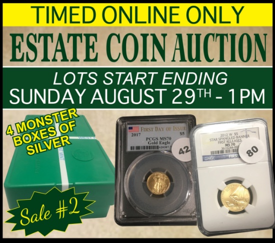 Second Online Estate Coin Auction - August 29th