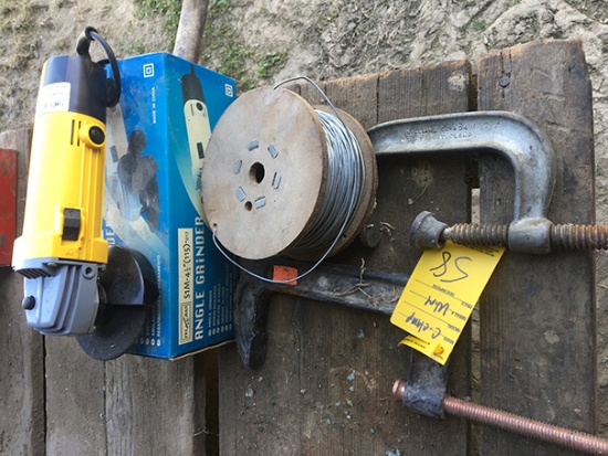 Angle Grinder (2) C-Clamps & Wire
