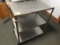 18x27.5in Stainless Steel 3 Shelf Cart