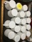 Lot of 17 Coffee Cups and Trays