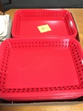 Lot of 94, 11.75x8.5x.5 Red Grande Baskets (like new)