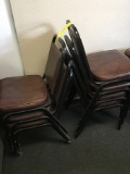 Lot of 7 Brown Chairs