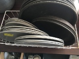 Lot of 8, 12.5in Pizza, (5) 11in Pizza, (6) 15in Deep Pizza Pans, (3) 12in Pizza Pans